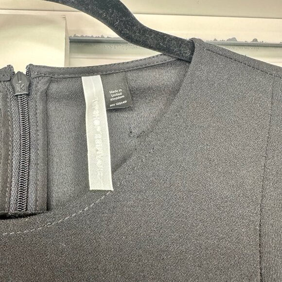 Topshop Black Double-Pleat Front Split-Cuff Mini Dress 6 - Picture 5 of 13